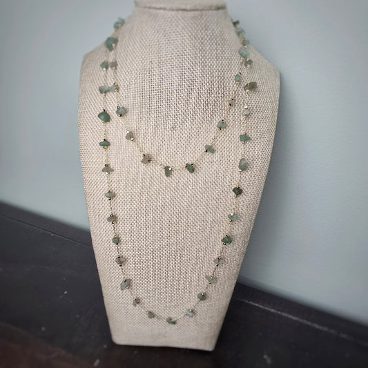 Aventurine Long Beaded Necklace