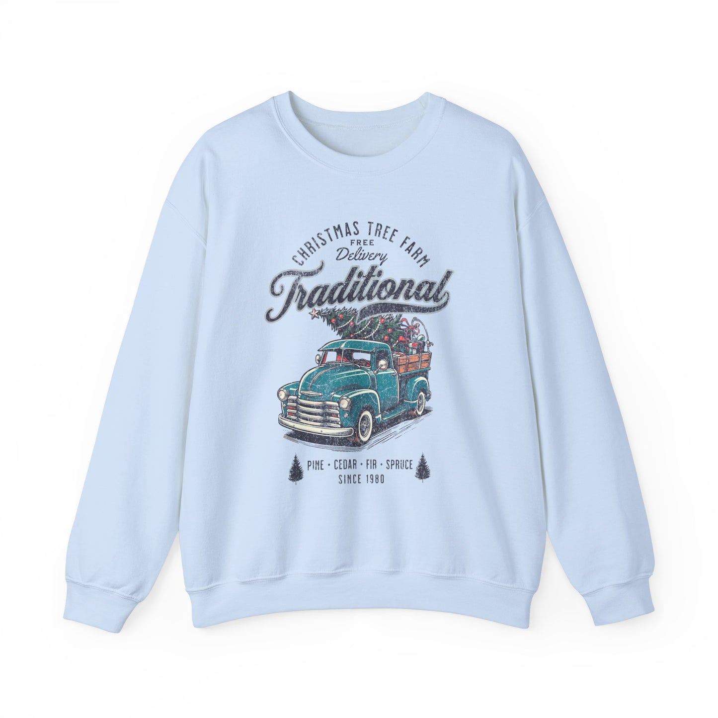 Christmas Tree Distressed Graphic Sweatshirt