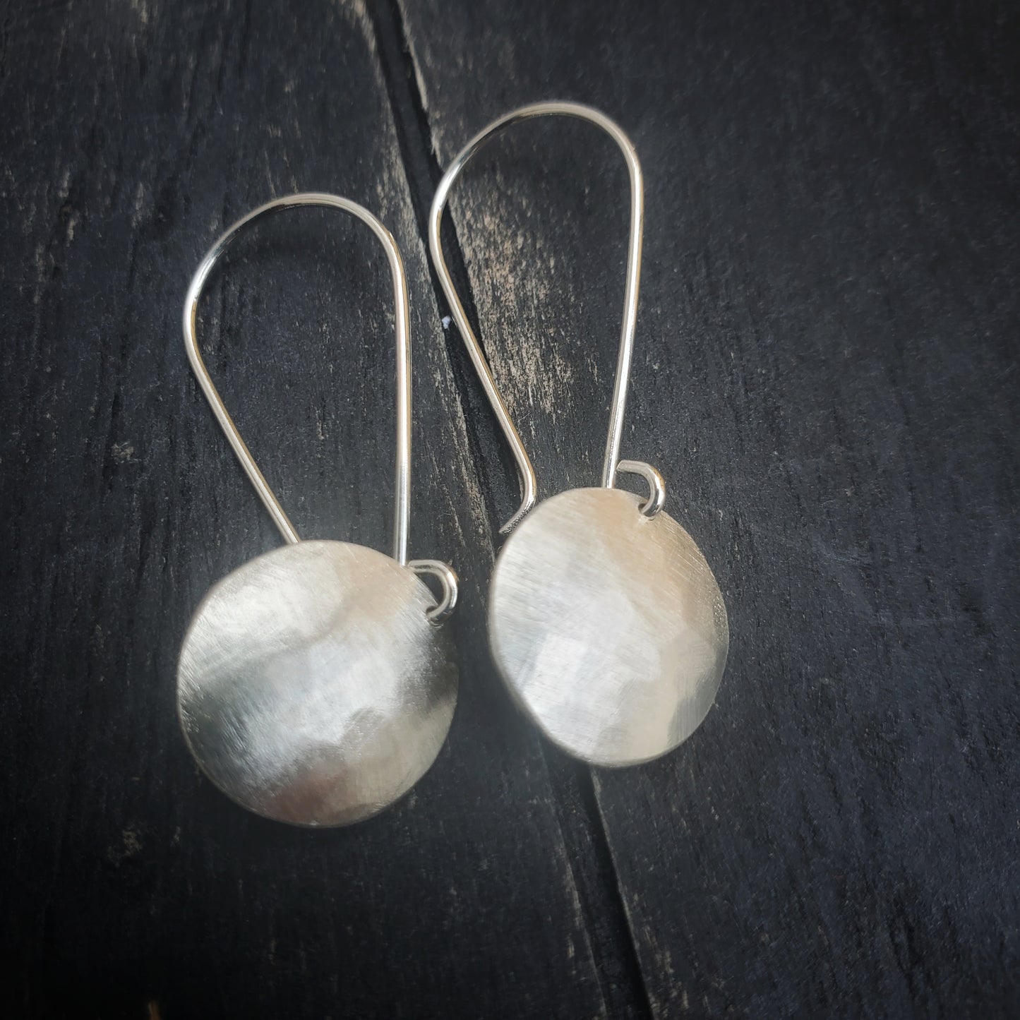 Sterling Silver Hammered Round Discs