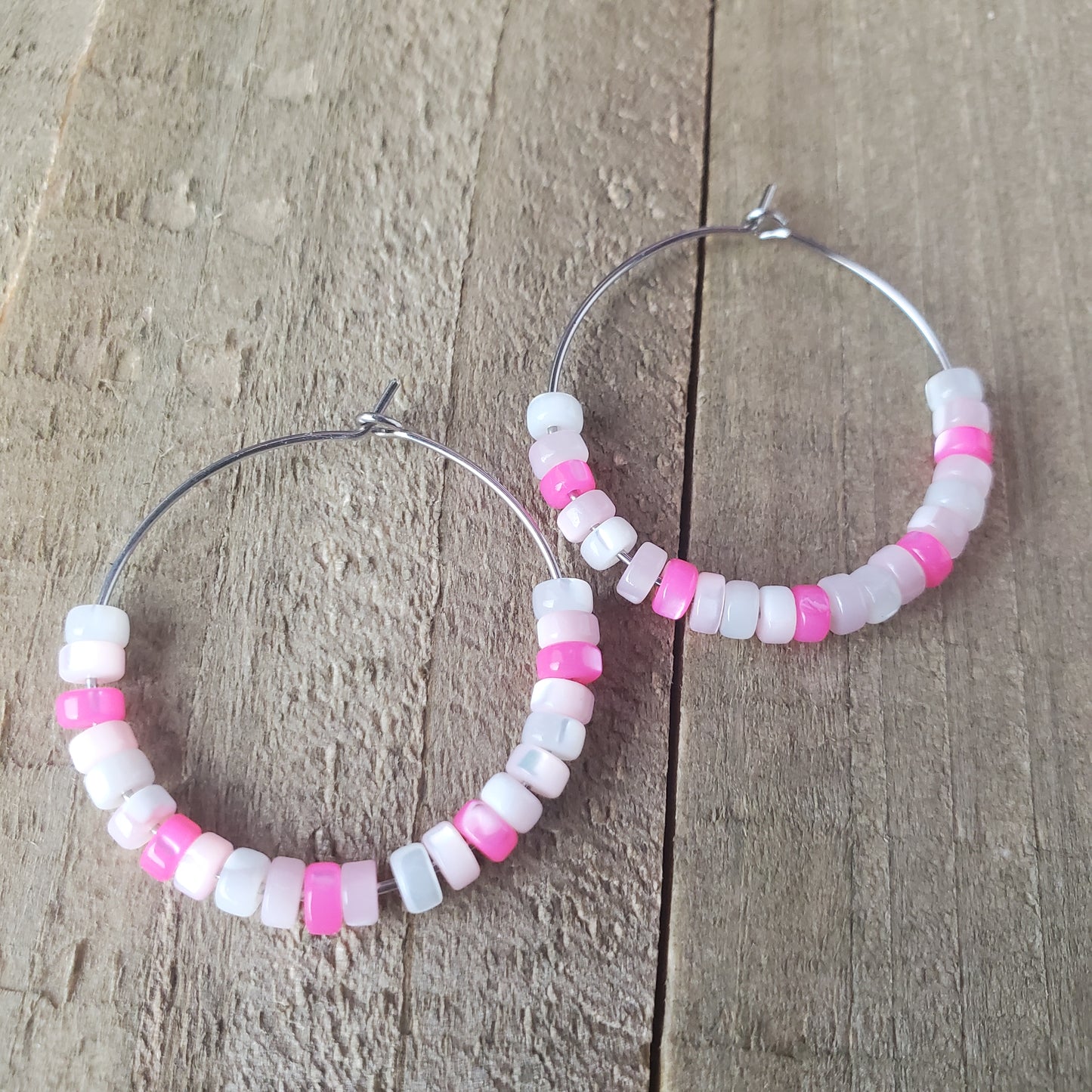 Spring Petals Hoop Earrings