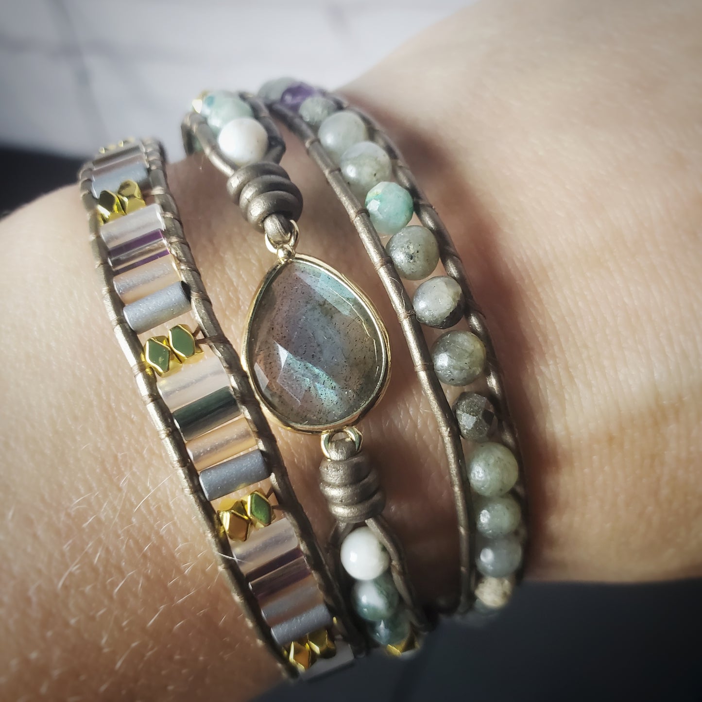 Labradorite Wrap Bracelet