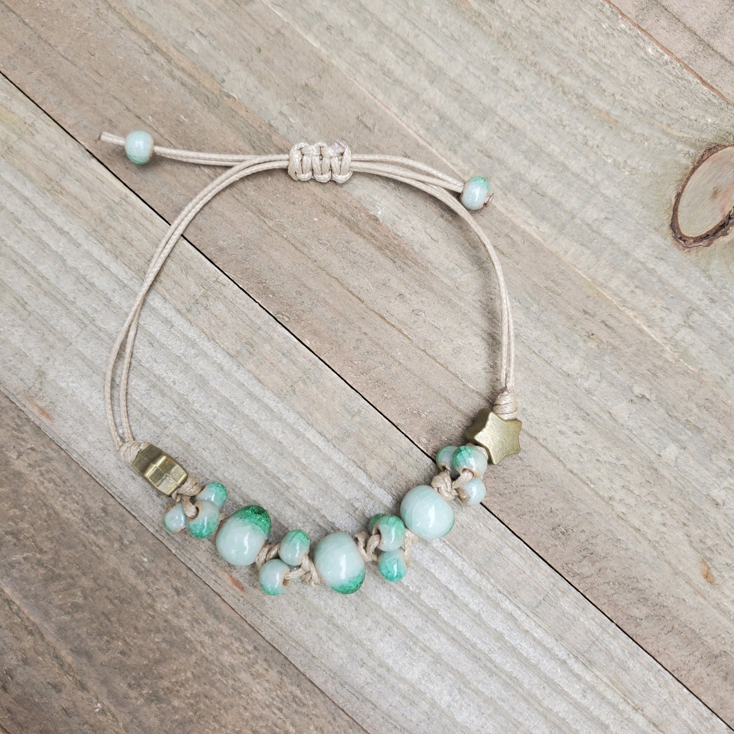 Beach Turquoise Bead Ceramic Bracelet