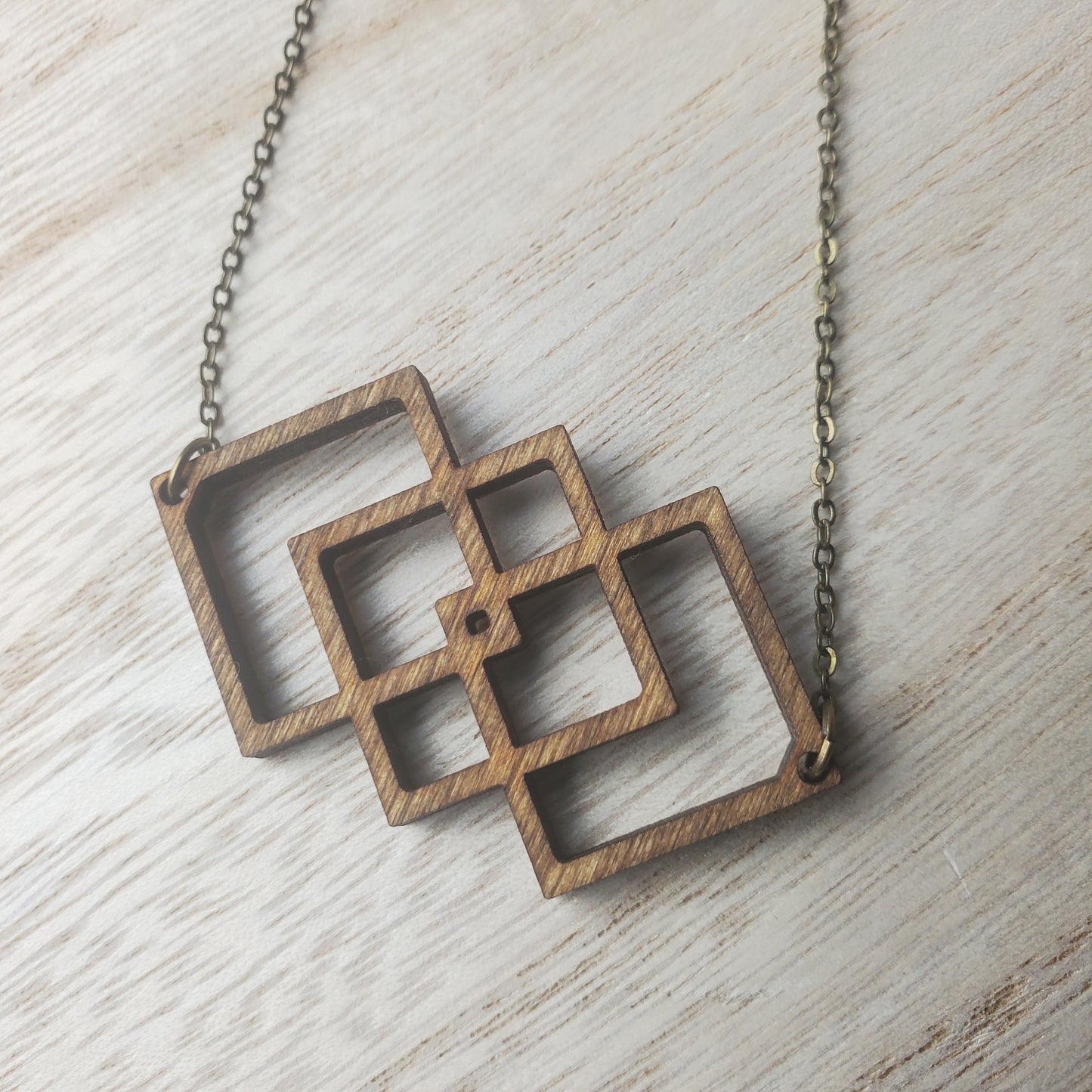 Asymmetrical Design Birch Necklace