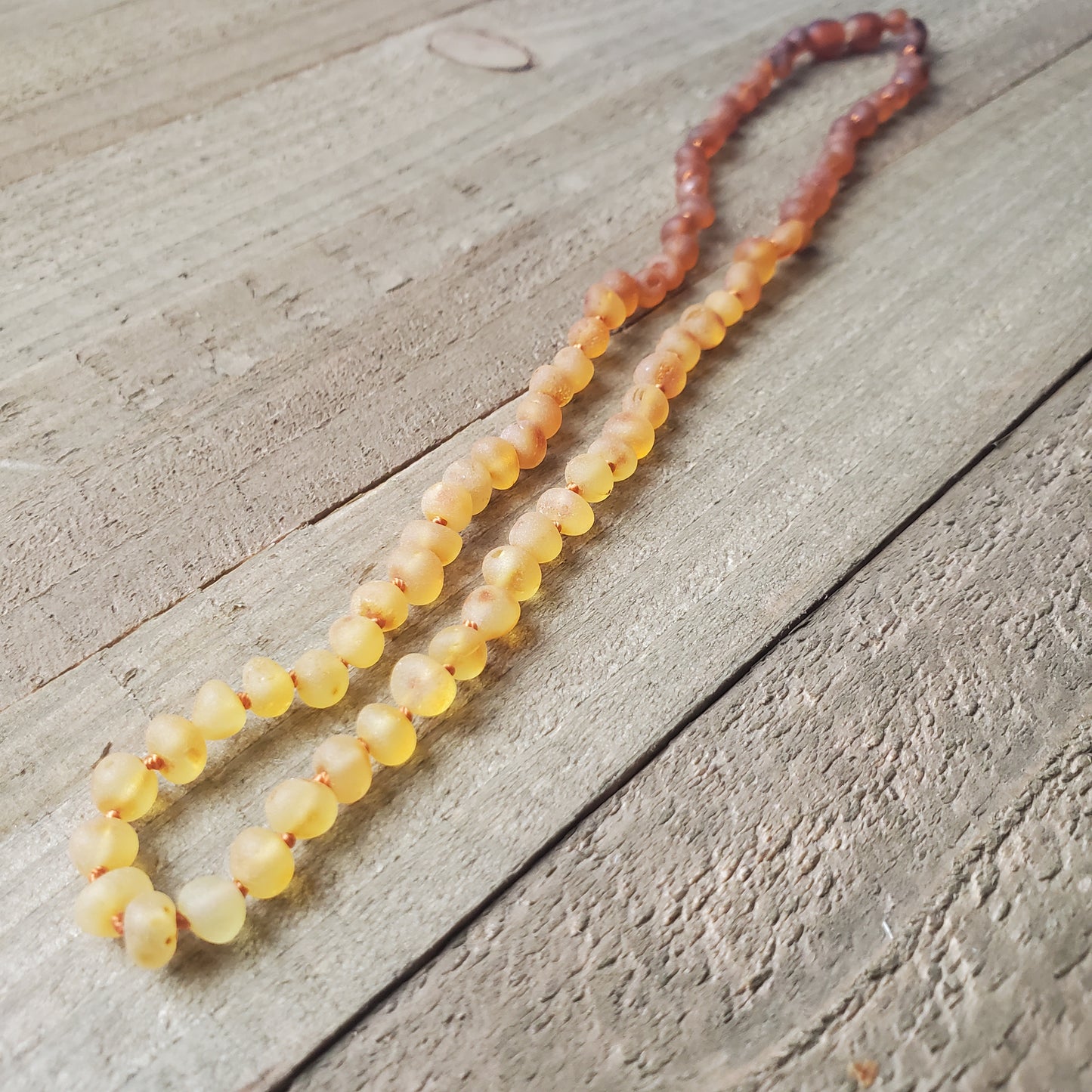 Raw Baltic Amber Sunflower Necklace