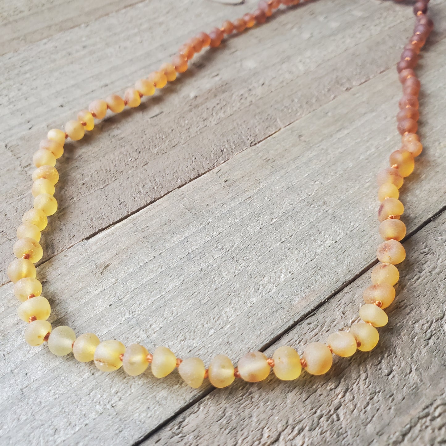 Raw Baltic Amber Sunflower Necklace